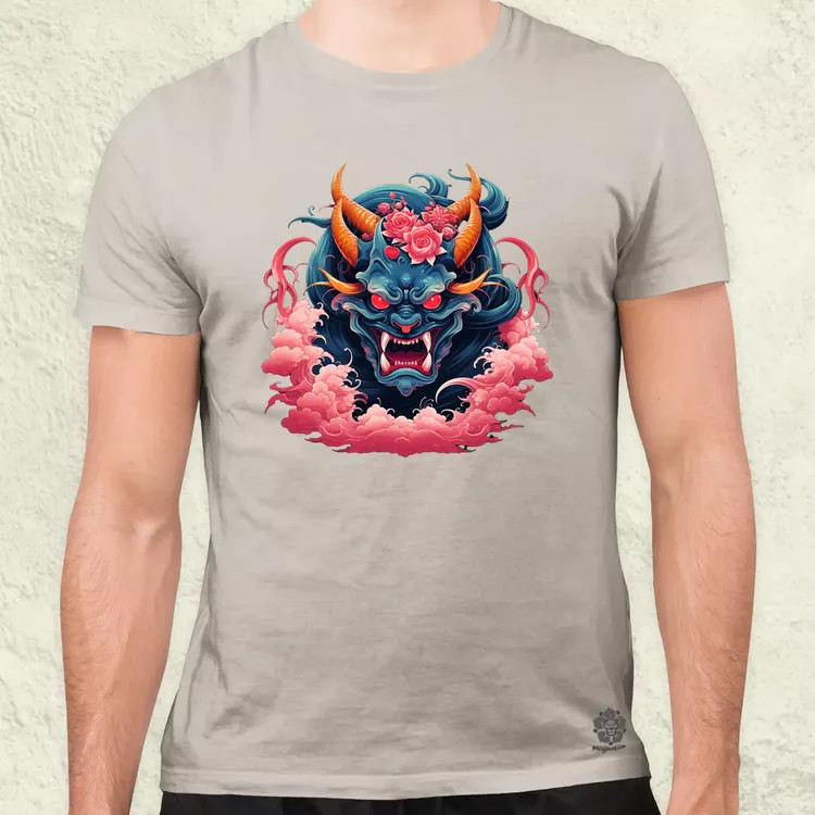 Anime Oni maszk v1 férfi póló