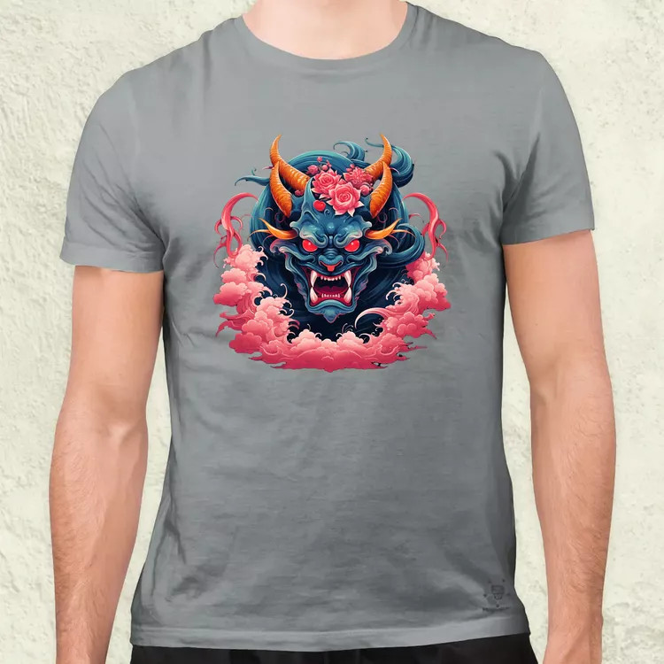 Anime Oni maszk v1 férfi póló
