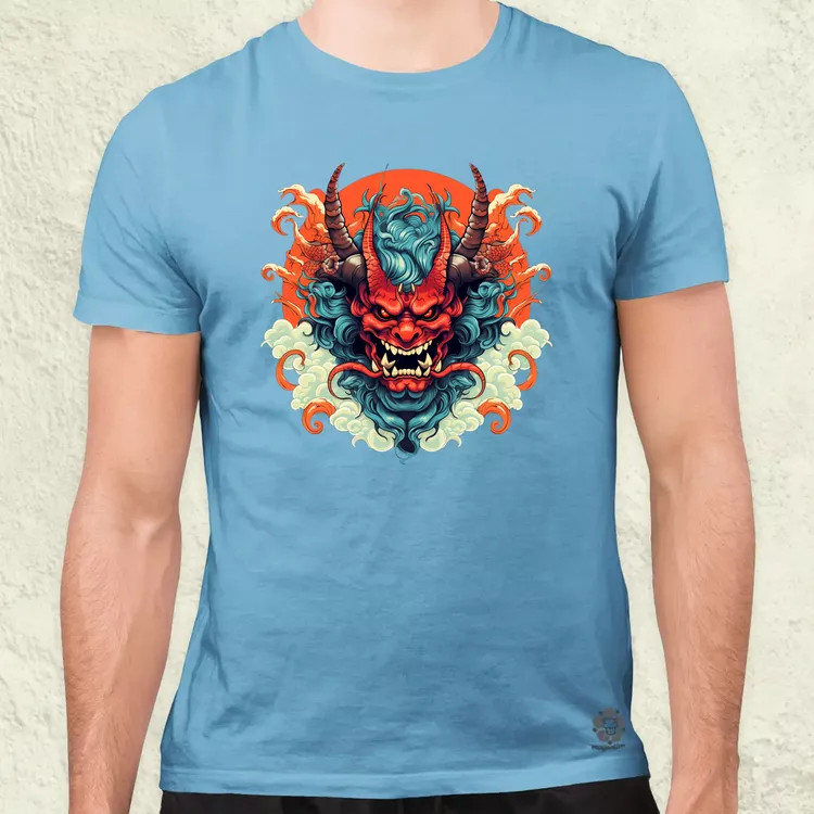 Anime Oni maszk v2 férfi póló