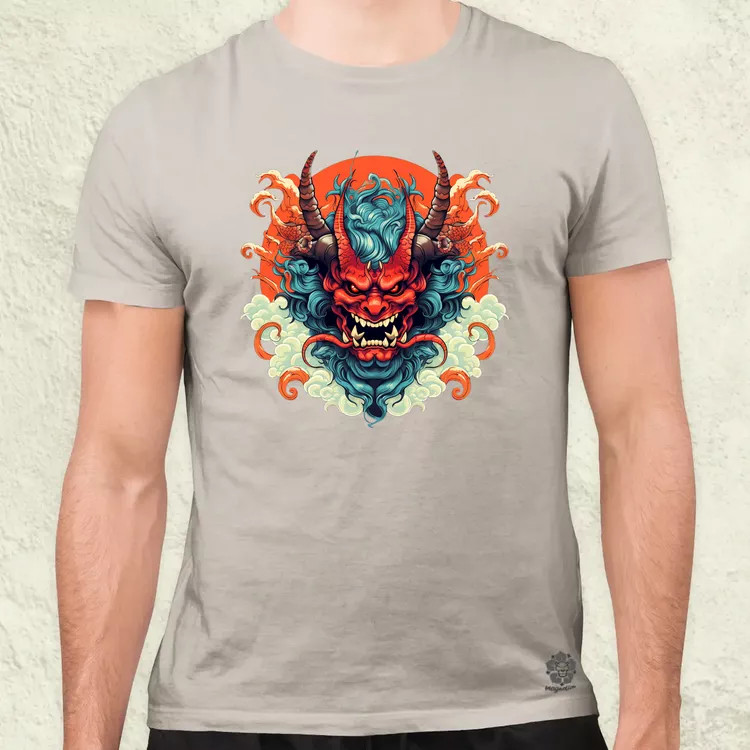 Anime Oni maszk v2 férfi póló
