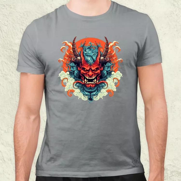 Anime Oni maszk v2 férfi póló