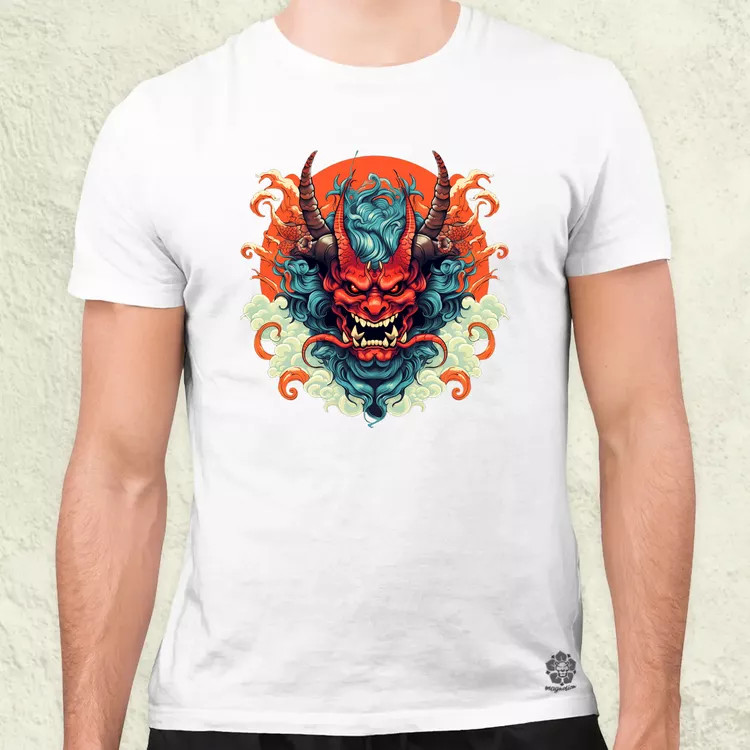 Anime Oni maszk v2 férfi póló