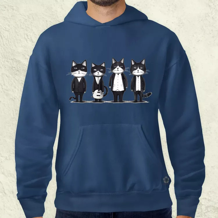 Macska Beatles v1 férfi pulóver