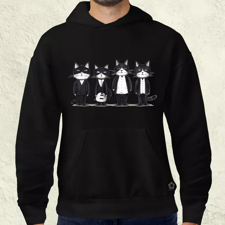 Macska Beatles v1 férfi pulóver
