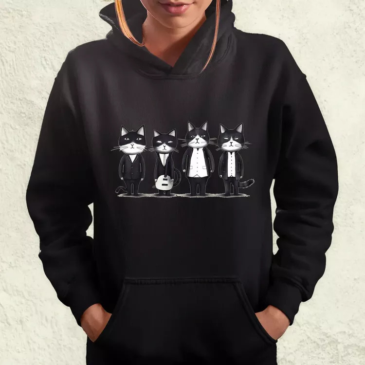 Macska Beatles v1 női pulóver