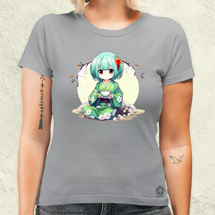 Chibi Gésa teázik v1 női póló