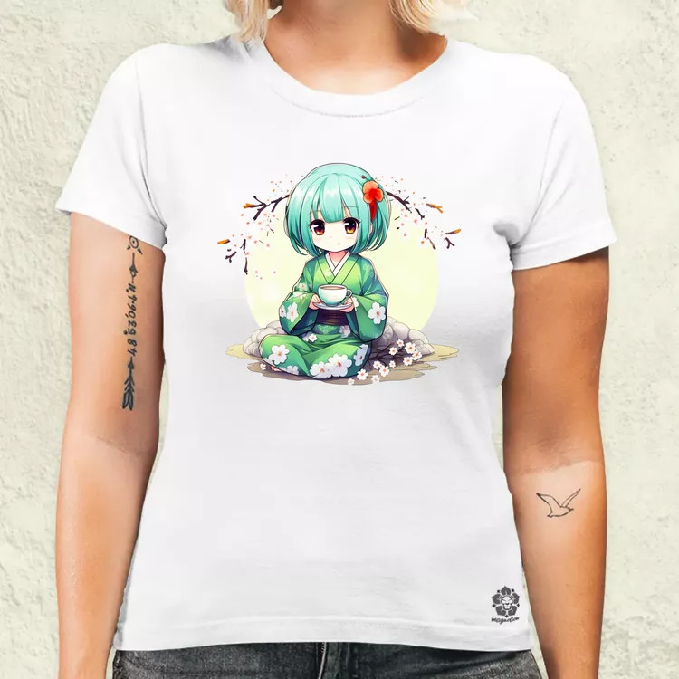Chibi Gésa teázik v1 női póló