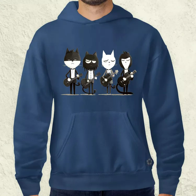 Macska Beatles v2 férfi pulóver