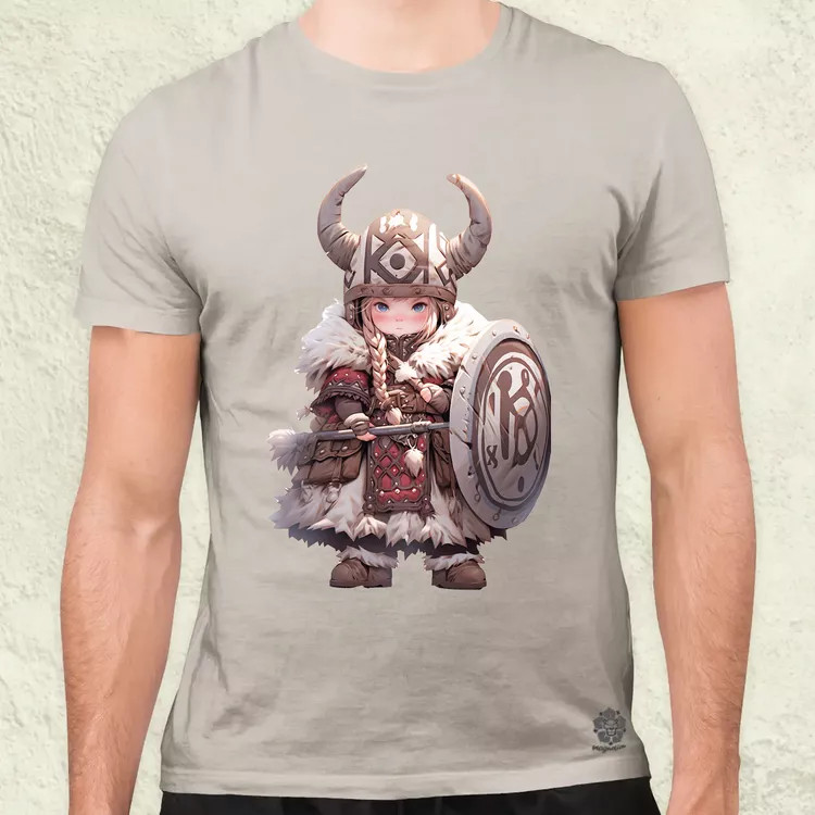 Chibi harcos leány v1 férfi póló