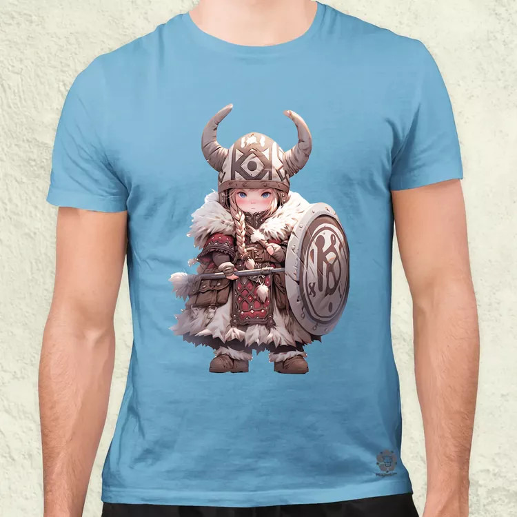 Chibi harcos leány v1 férfi póló