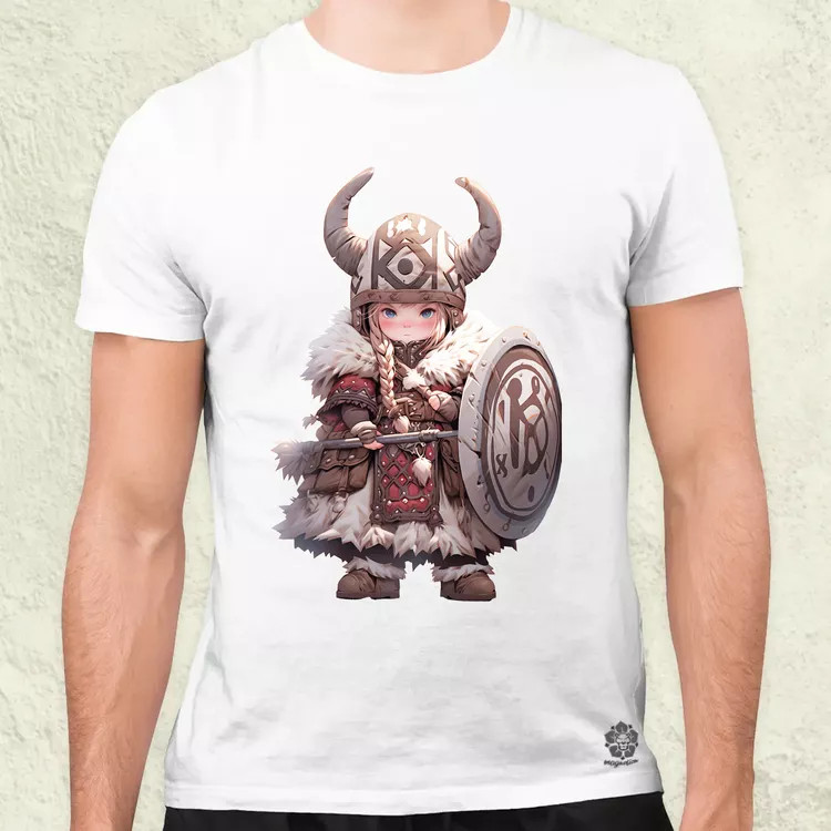 Chibi harcos leány v1 férfi póló