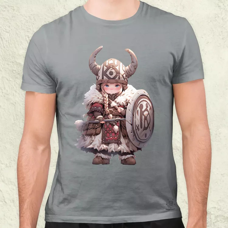 Chibi harcos leány v1 férfi póló