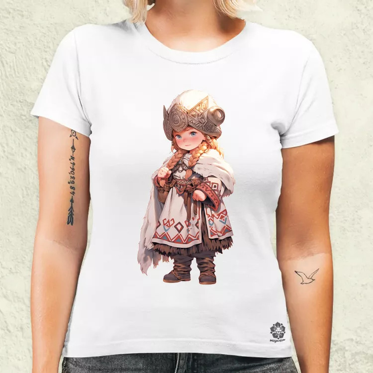 Chibi harcos leány v2 női póló