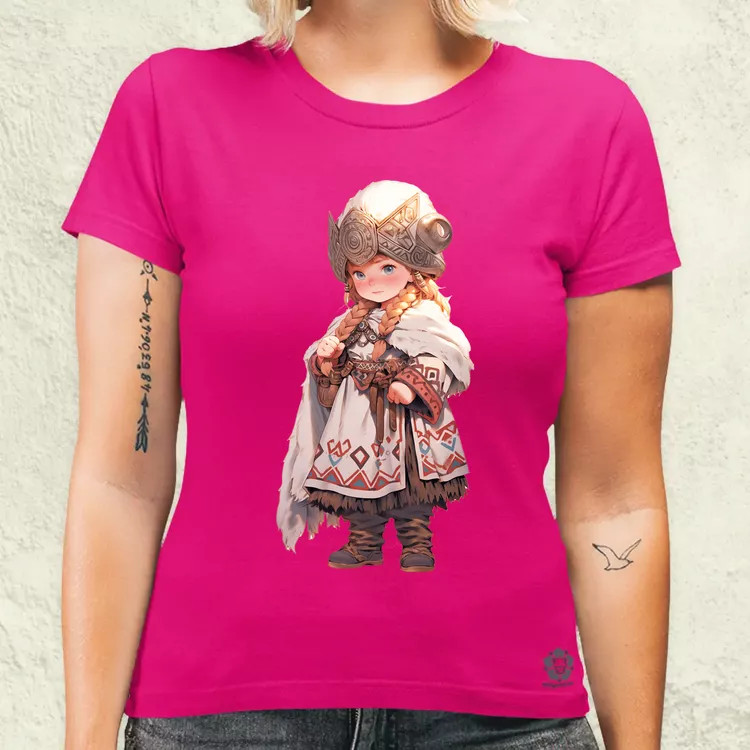 Chibi harcos leány v2 női póló