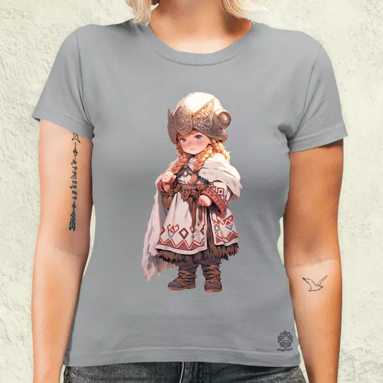 Chibi harcos leány v2 női póló
