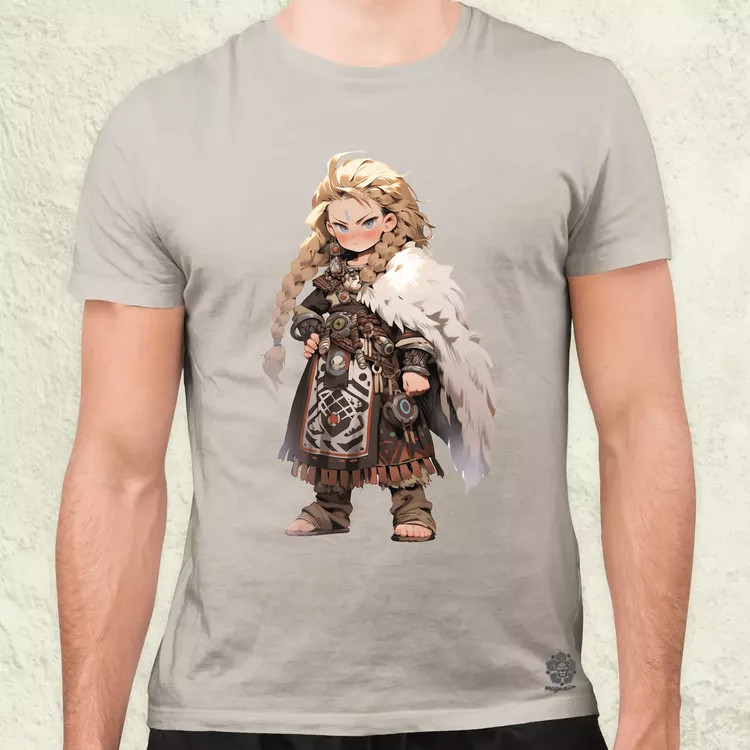 Chibi harcos leány v3 férfi póló