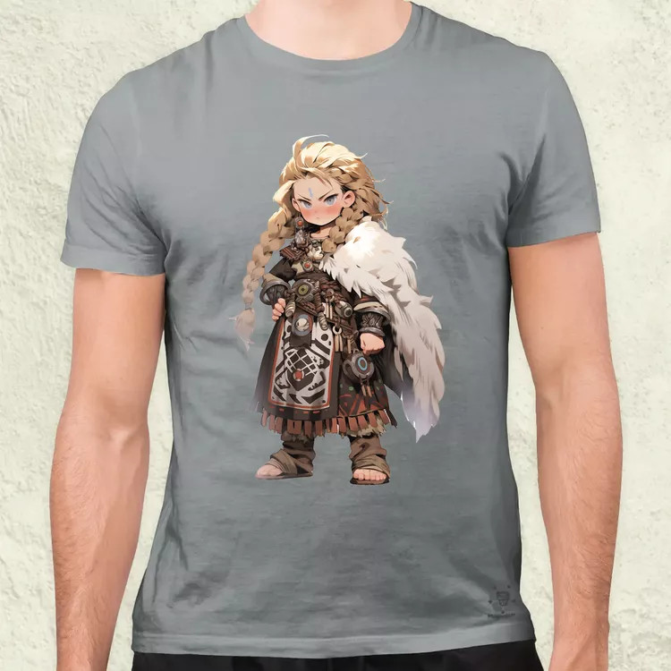 Chibi harcos leány v3 férfi póló