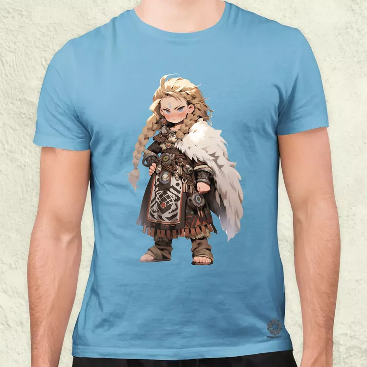 Chibi harcos leány v3 férfi póló