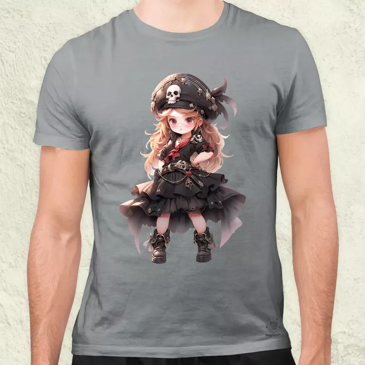 Chibi kalóz lány v1 férfi póló