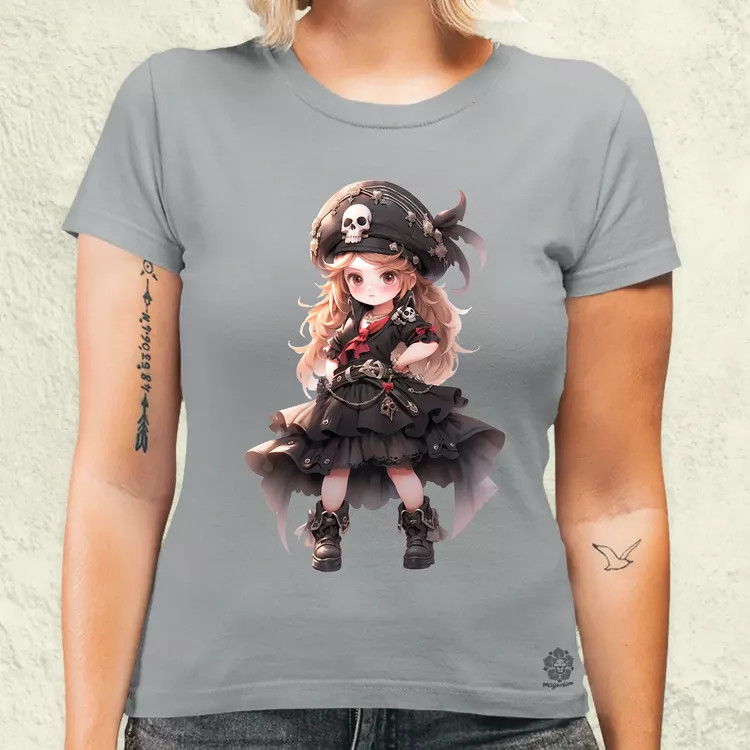 Chibi kalóz lány v1 női póló