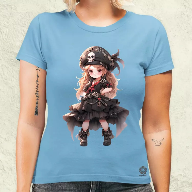 Chibi kalóz lány v1 női póló