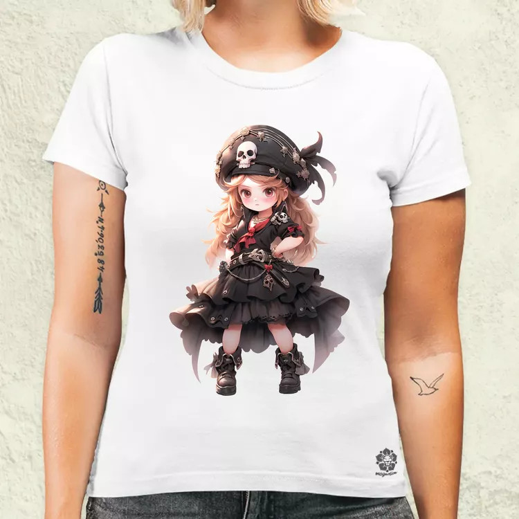 Chibi kalóz lány v1 női póló
