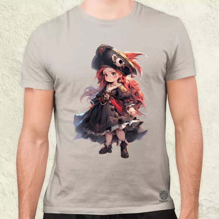 Chibi kalóz lány v2 férfi póló