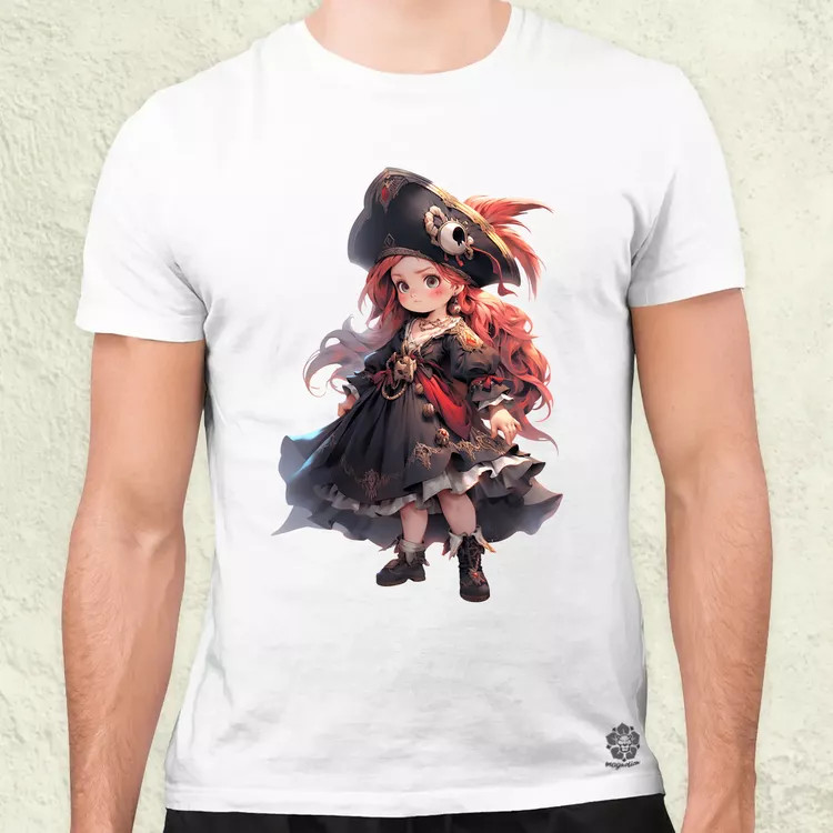 Chibi kalóz lány v2 férfi póló