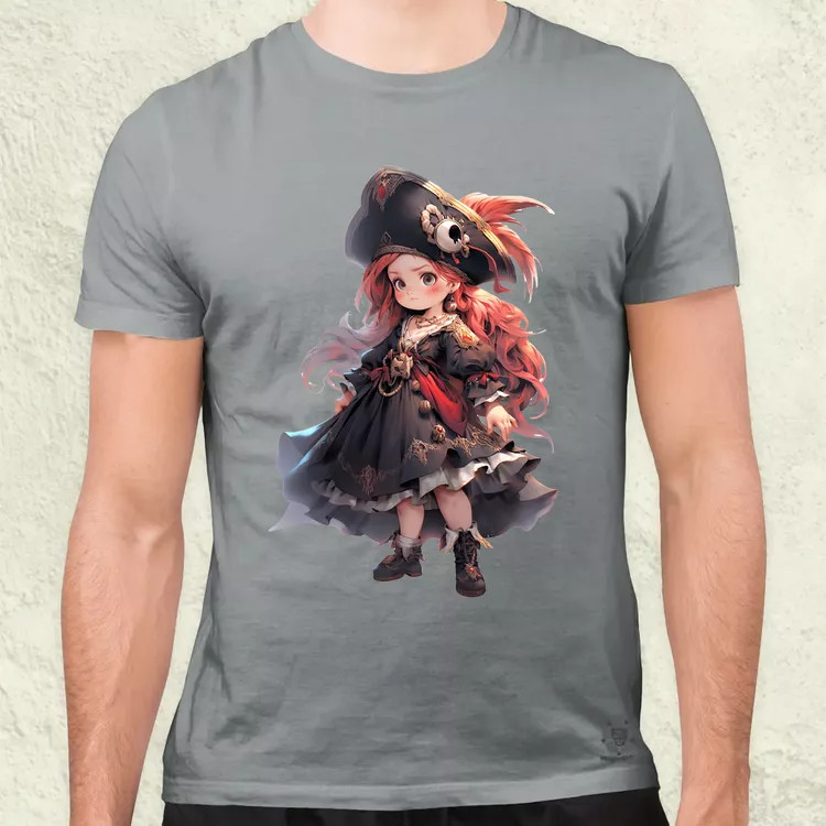 Chibi kalóz lány v2 férfi póló
