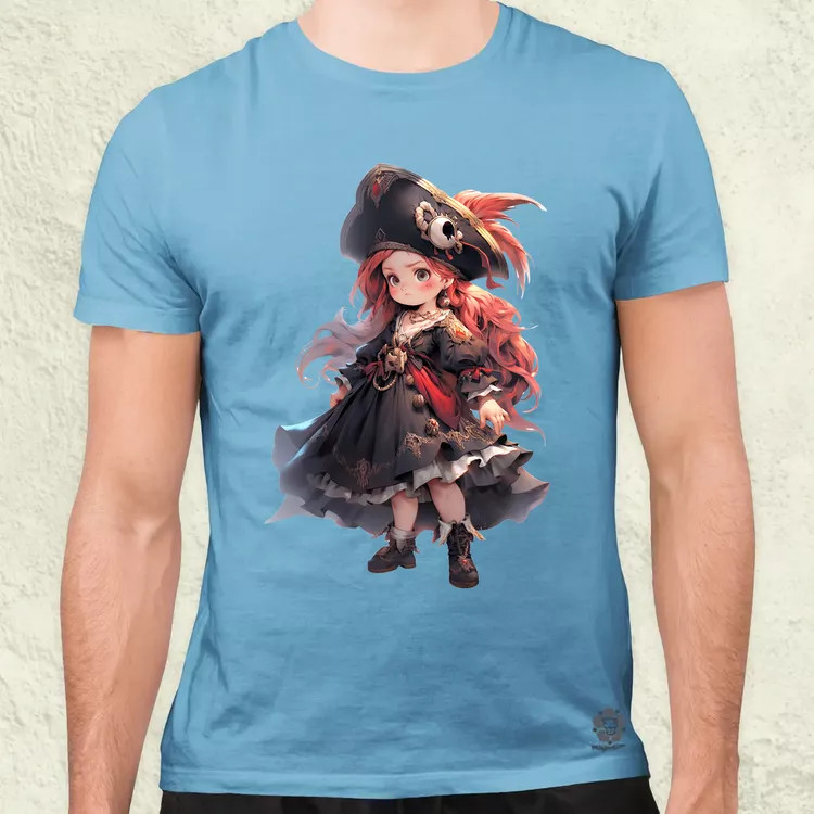 Chibi kalóz lány v2 férfi póló
