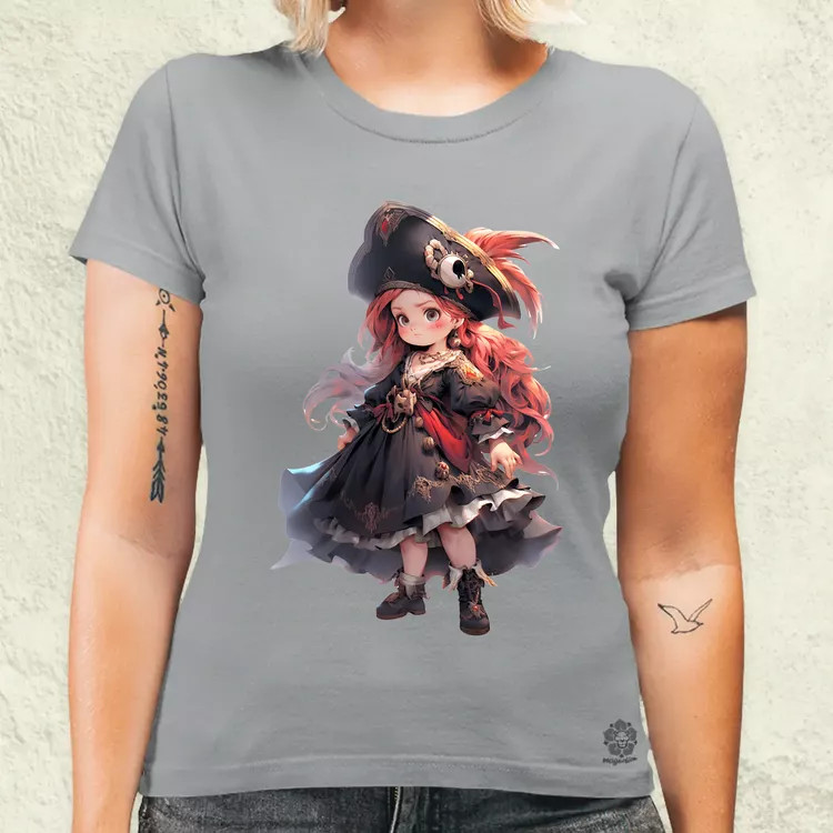 Chibi kalóz lány v2 női póló