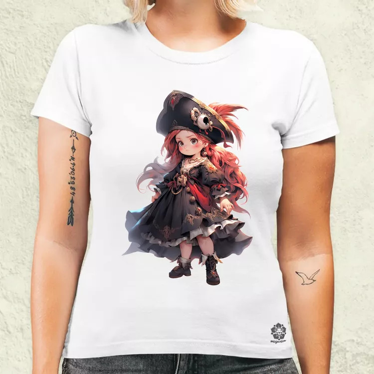 Chibi kalóz lány v2 női póló