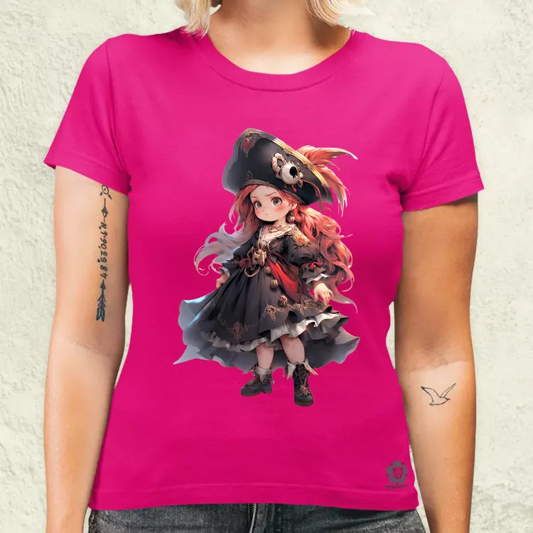 Chibi kalóz lány v2 női póló