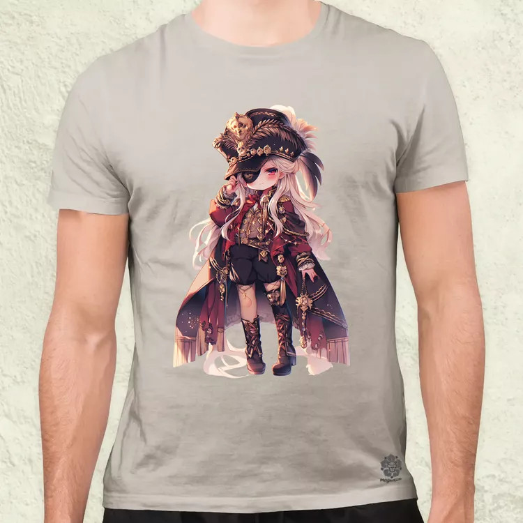 Chibi kalóz lány v3 férfi póló