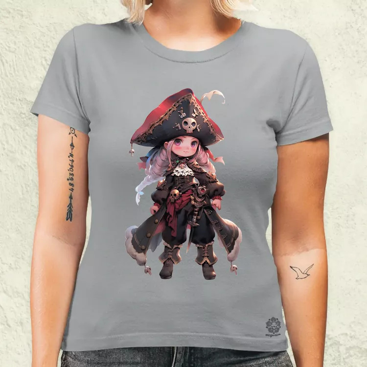 Chibi kalóz lány v4 női póló
