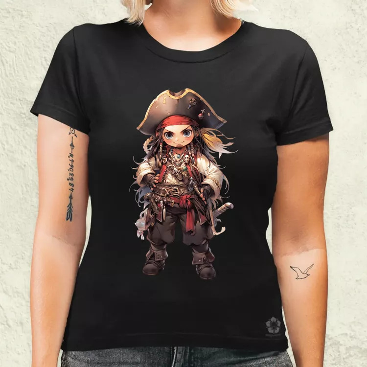 Chibi kalóz v6 női póló