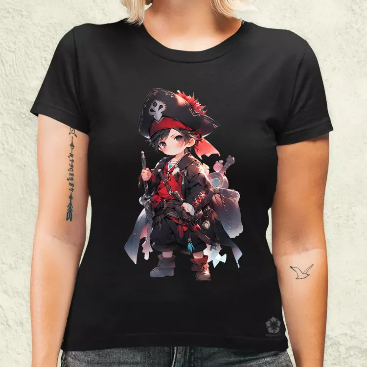 Chibi kalóz v7 női póló
