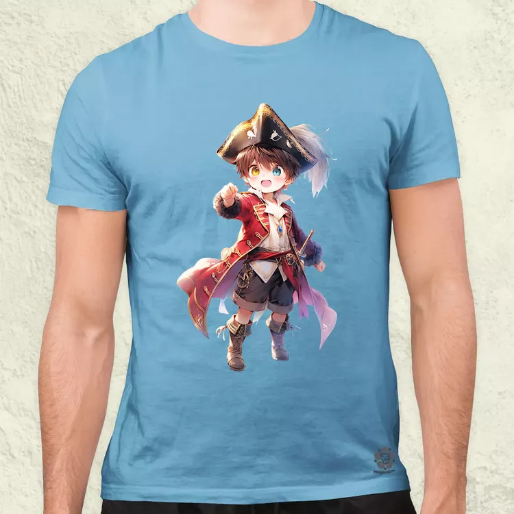Chibi kalóz v8 férfi póló