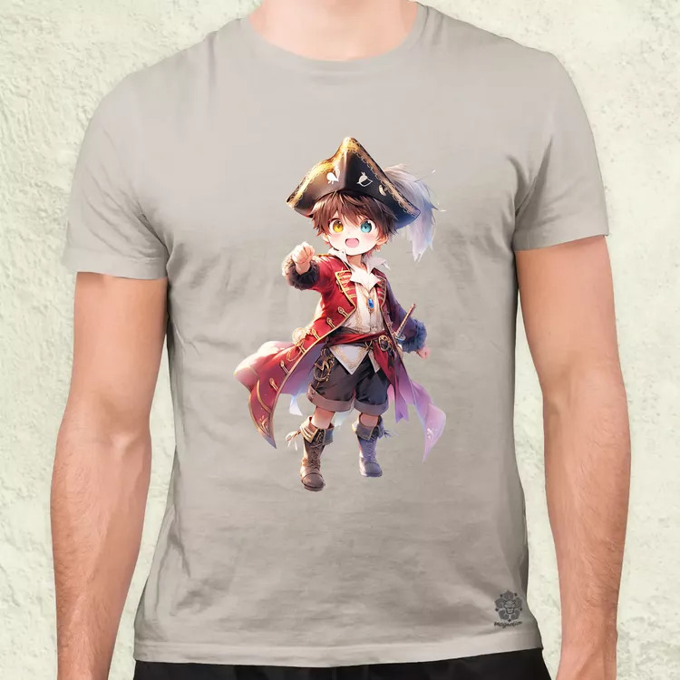 Chibi kalóz v8 férfi póló