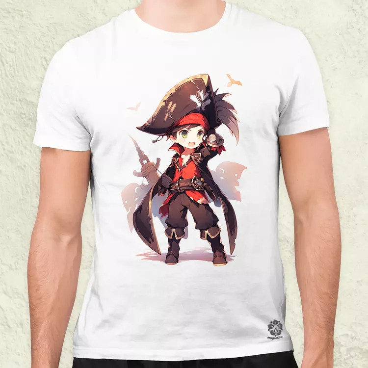 Chibi kalóz v9 férfi póló