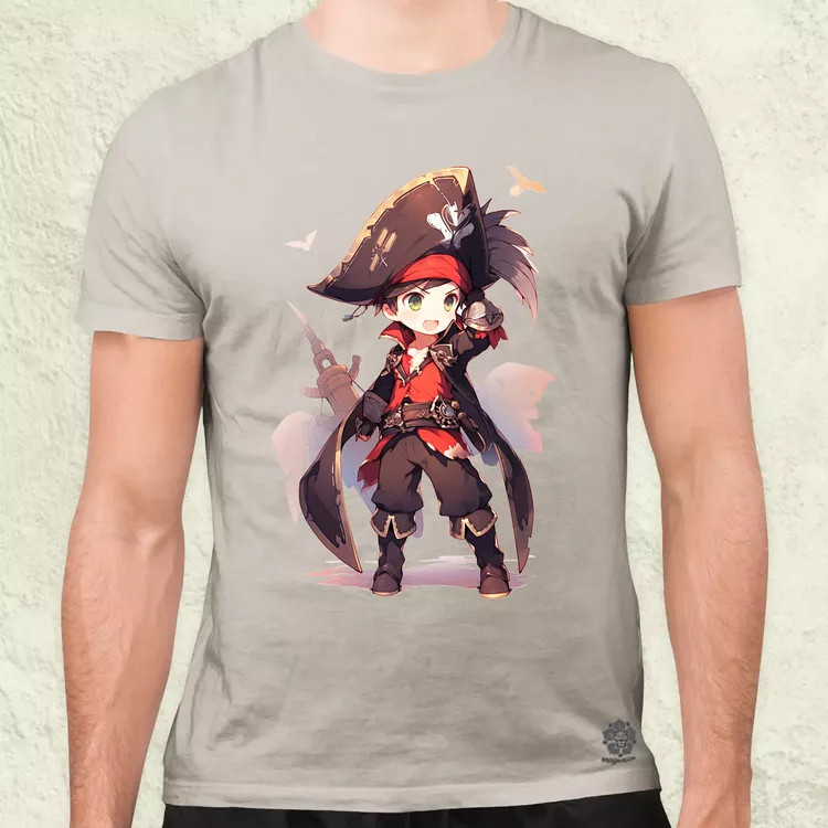Chibi kalóz v9 férfi póló