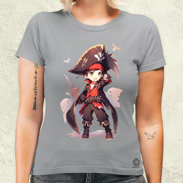 Chibi kalóz v9 női póló