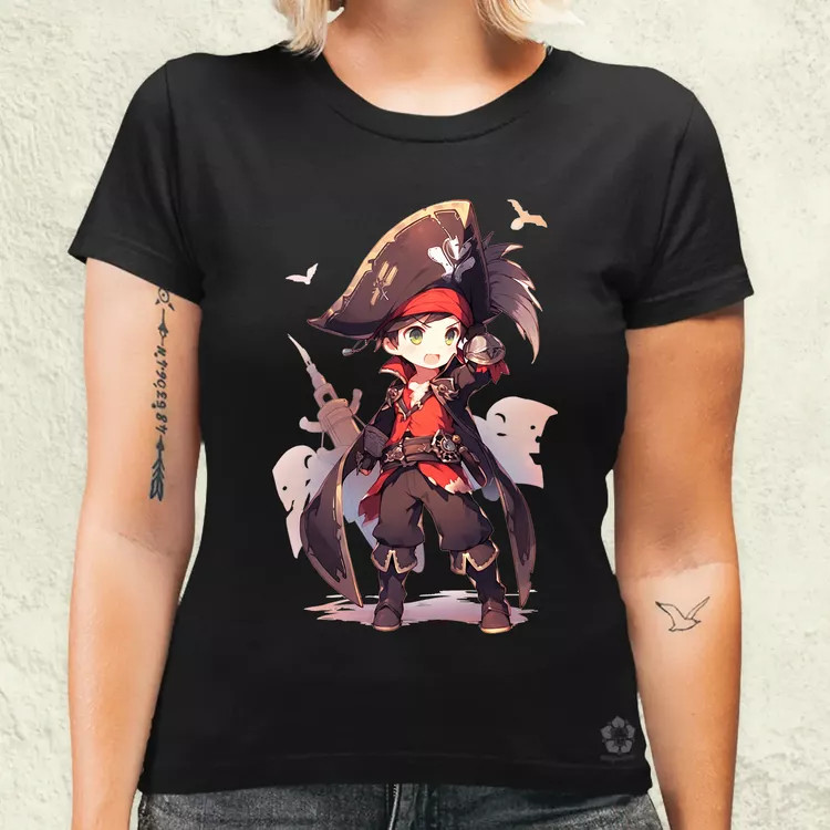 Chibi kalóz v9 női póló