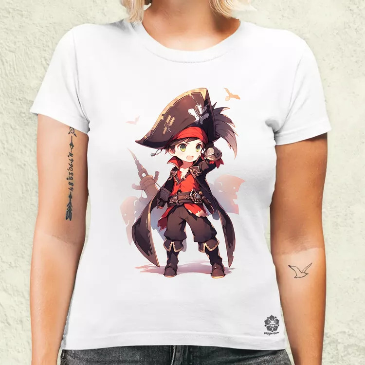 Chibi kalóz v9 női póló