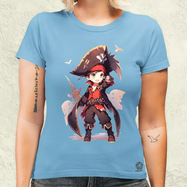 Chibi kalóz v9 női póló