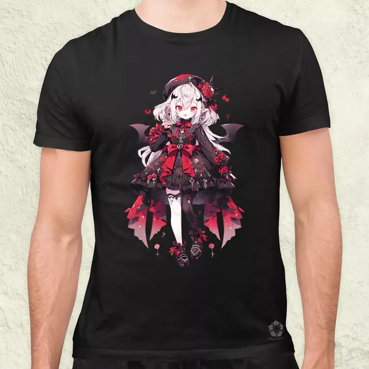 Chibi vámpír lány v2 férfi póló