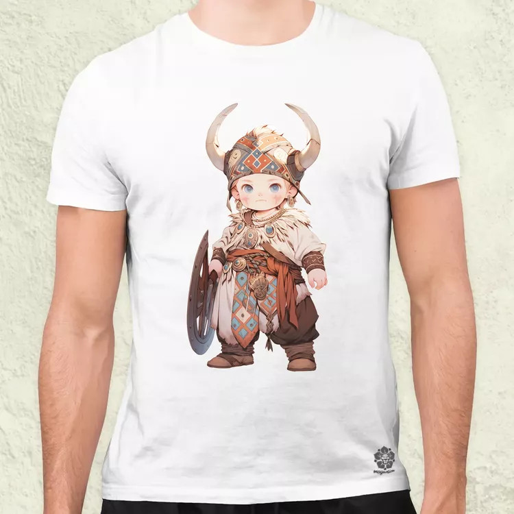 Chibi viking srác v1 férfi póló