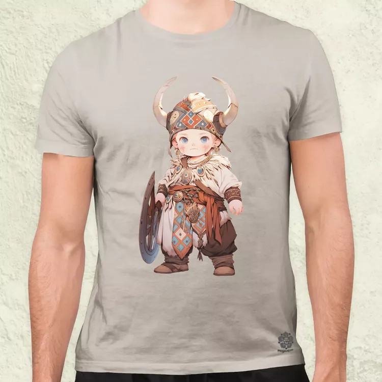 Chibi viking srác v1 férfi póló