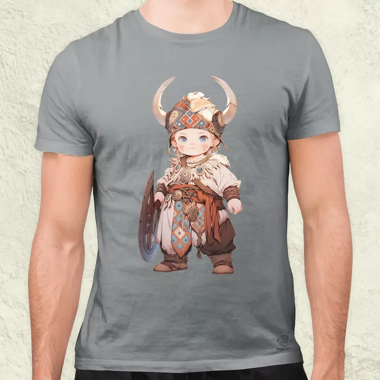 Chibi viking srác v1 férfi póló