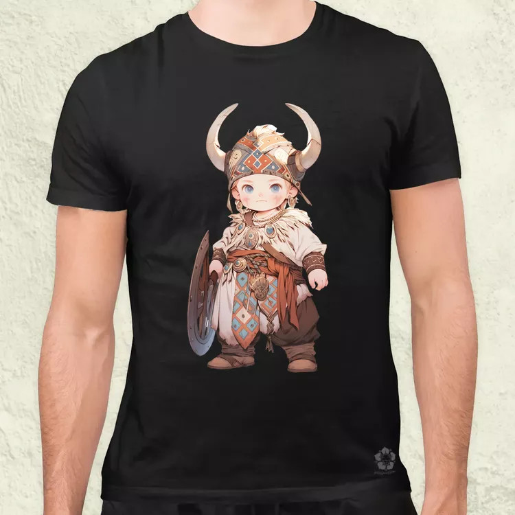 Chibi viking srác v1 férfi póló